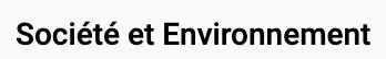 Society and environment written in black letters.