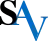 South Asian Voices blue and black acronym logo SAV