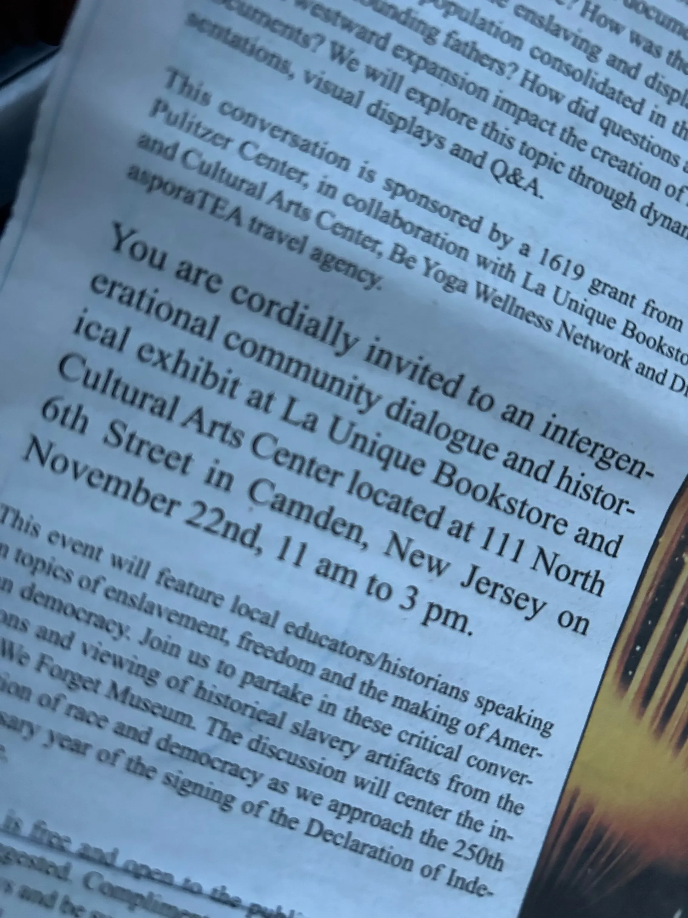Screenshot of a Democracy How event advertisement in the Anointed News Journal