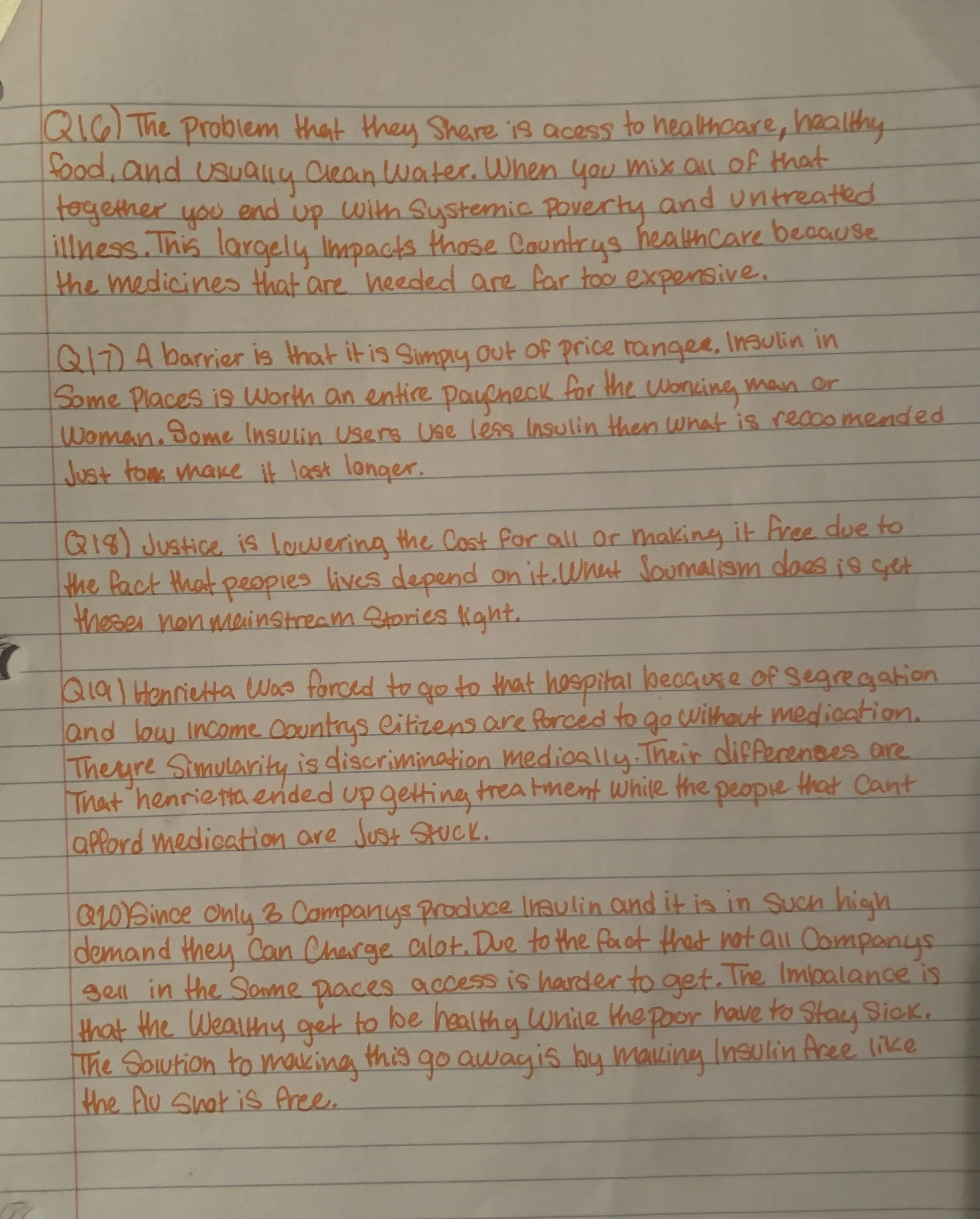 list of three student questions handwritten in pencil on ruled paper