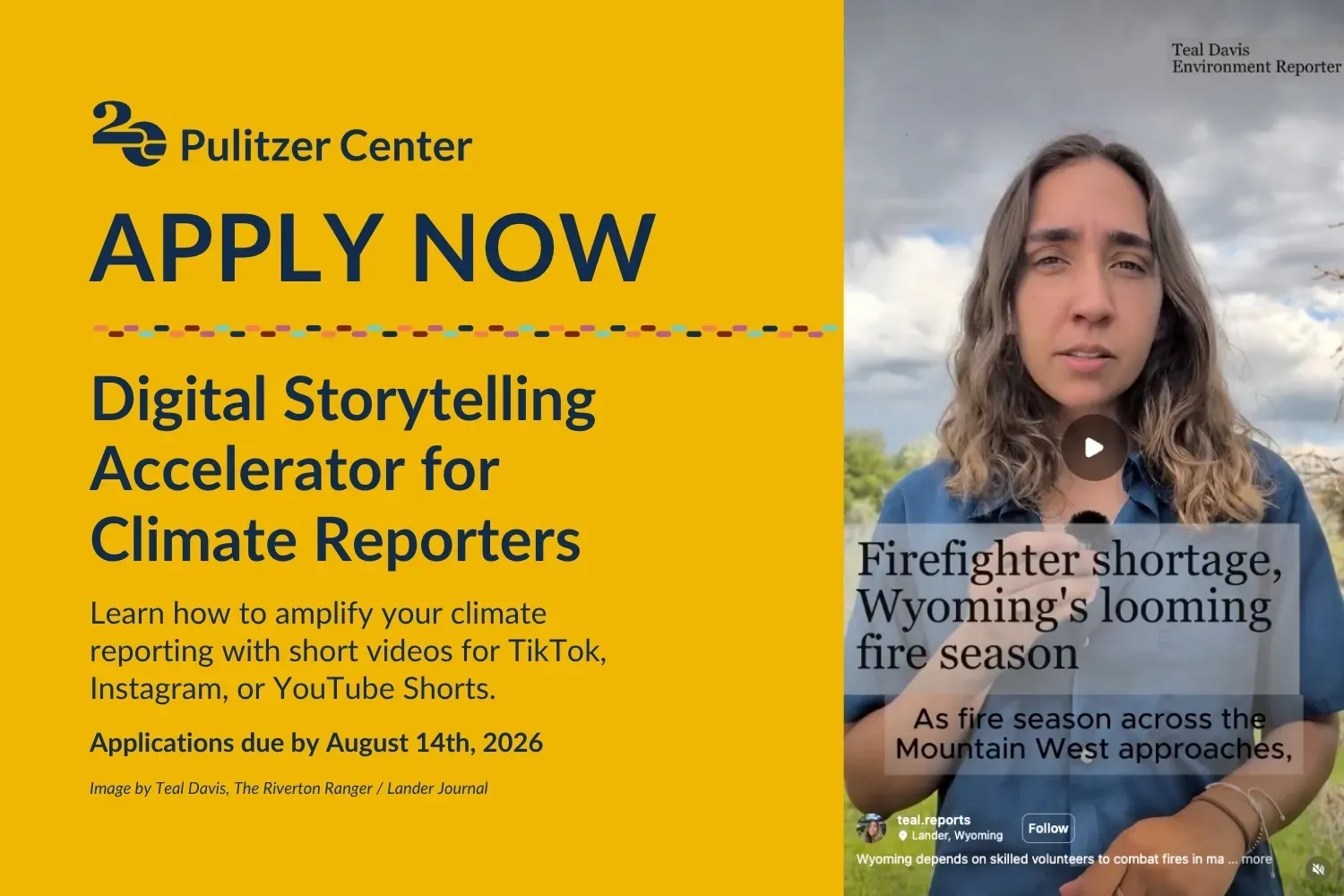 Apply Now for Digital Storytelling Accelerator for Climate Reporters