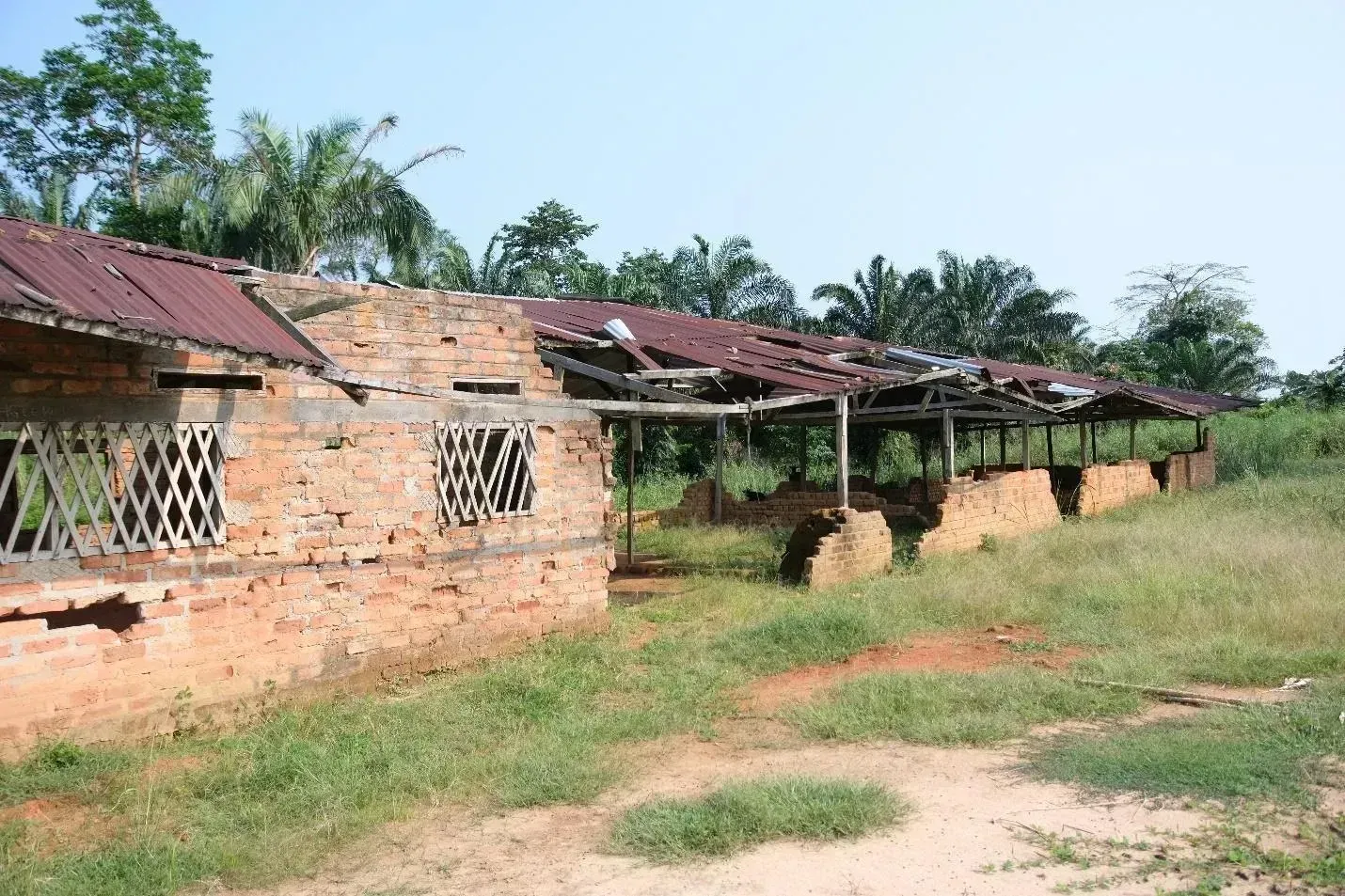 a dilapidated building appears abandoned