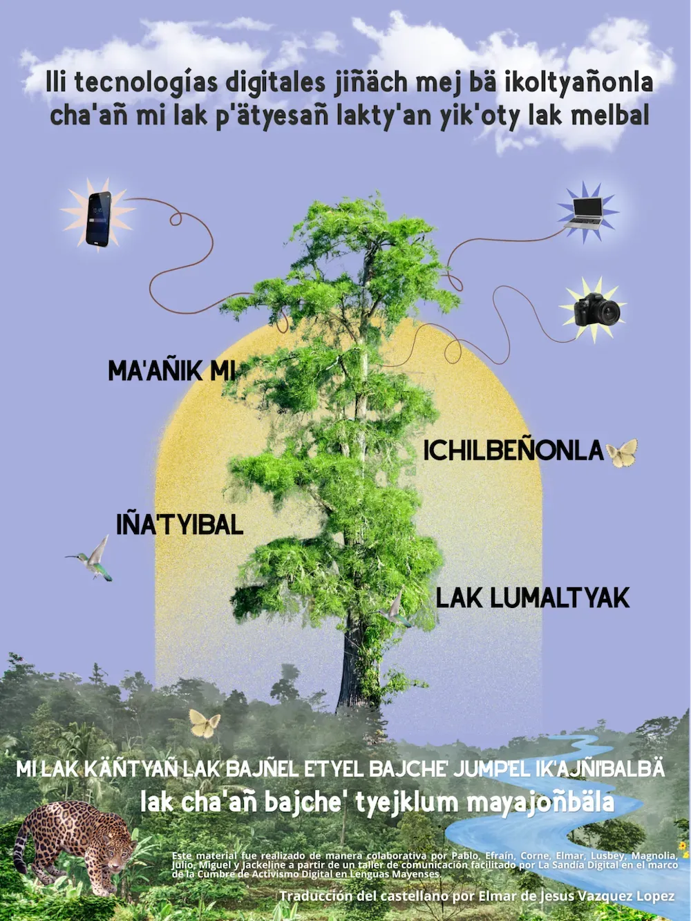 poster translated into ch'ol language