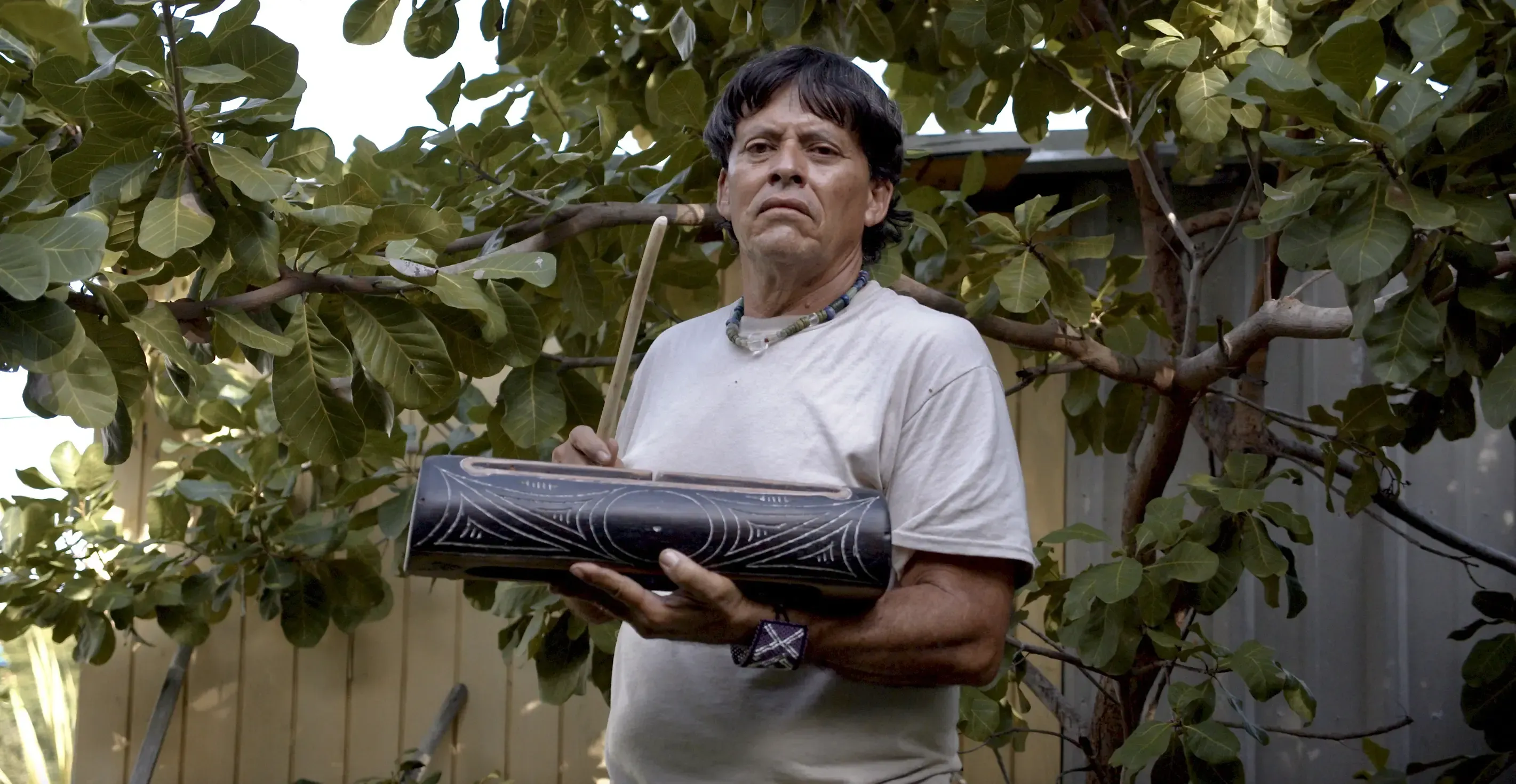 Daniel Silva with instrument