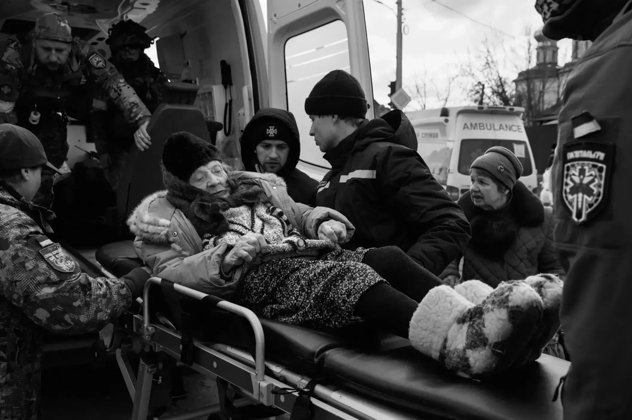 The Hospitallers, a battalion of volunteer medics, aided civilians who were fleeing the intensifying combat in Irpin