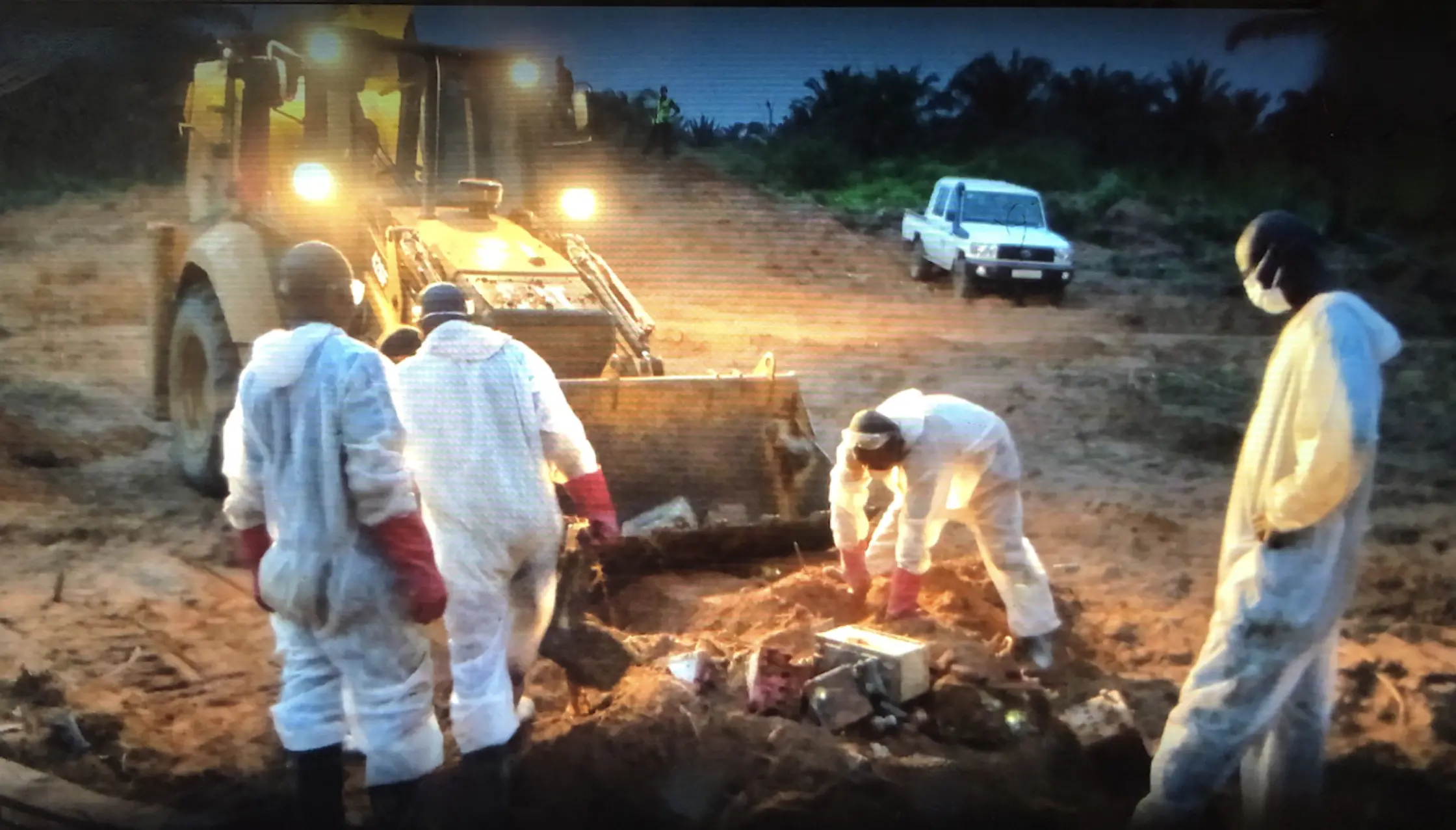The delegation buried the wastes directly on the ground