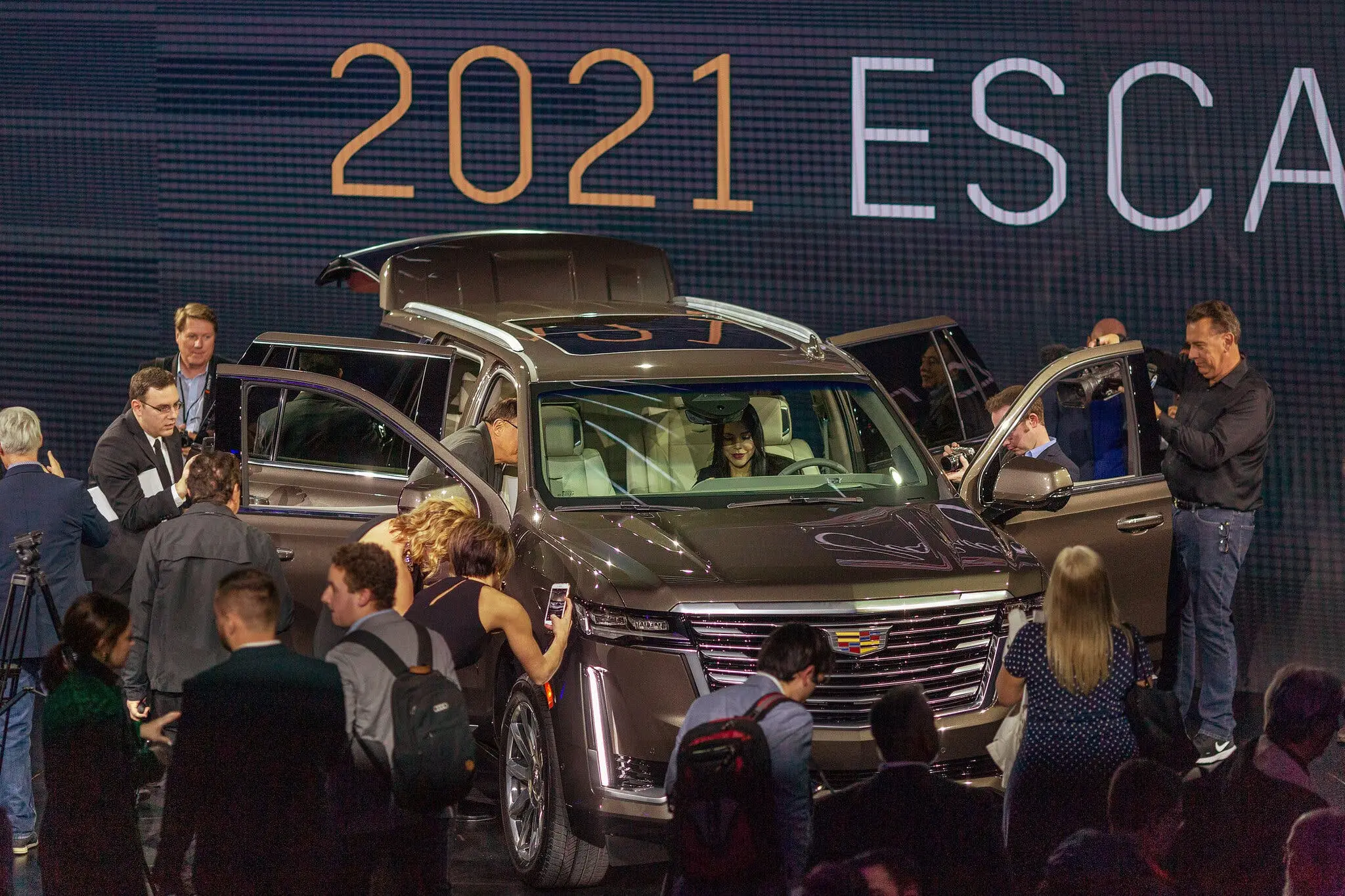 A Cadillac Escalade at a movie premiere last year