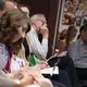 Crowd members listen as panelists comment on diversity in journalism. Image by Sydney Combs. United States, 2017.