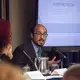 Fareed Mostoufi, senior education manager, describes his experience teaching Pulitzer Center reporting to students from various backgrounds. Image by Sydney Combs. United States, 2017. 