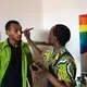Faris, 35, from Addis Ababa, Ethiopia, identifies as non-binary and now lives in Austria, where they were granted political asylum. Faris works at ‘Queer Base’ in Vienna’s gay-friendly district. Image by Bradley Secker. Austria, 2020.