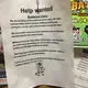 A flyer on a convenience store bulletin board in Abbottsford seeks workers for Butternut Dairy in Edgar. Image by Mark Hoffman. United States, 2019.