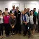 Don Belt poses with Amy Schmitz Weiss, associate professor of journalism and media studies at San Diego State University and the whole Out of Eden Walk on Campus Workshop crew. Image by Lauren Shepherd. United States, 2017.