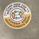 A floor sticker reminds people to maintain physical distance at MICOP's office. Image by Julia Knoerr. United States, 2020.