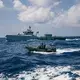 Ocean Warrior and a small boat in action off Tanzania. Image by Jax Oliver/Sea Shepherd. Tanzania, 2018.
